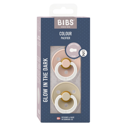 BIBS Colour GLOW Blush/Vanilla 2 pack