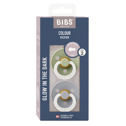 BIBS Colour GLOW Sage/Cloud 2 pack
