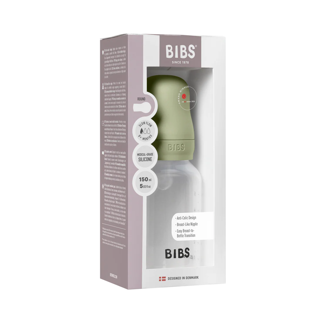 BIBS Slow Flow Tåteflaske 150 ml