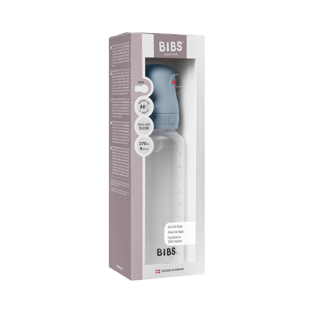 BIBS Medium Flow Tåteflaske 270 ml