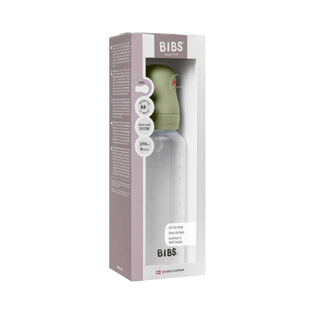 BIBS Medium Flow Tåteflaske 270 ml